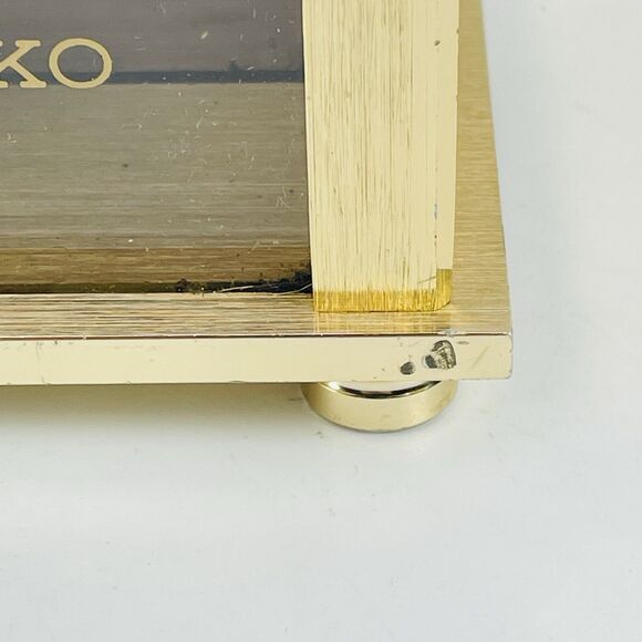 Vintage Seiko Quartz World Time Zone Clock With Airplane Second Hand Desk Mantle - Picture 6 of 16